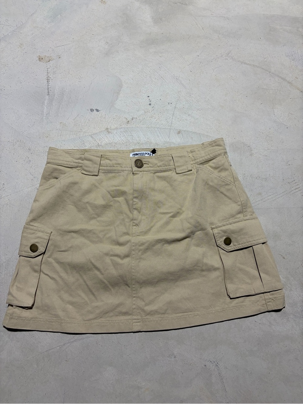 Princess polly NWT Lydie Beige Cargo Mini skirt 8
